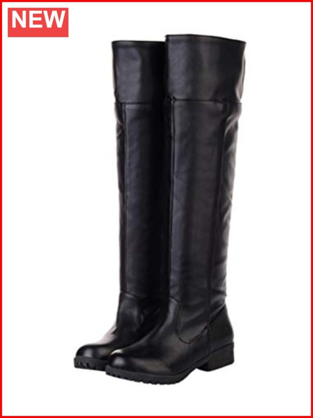 Men's Faux Leather Knee High Equestrian Boots Cosplay Costume